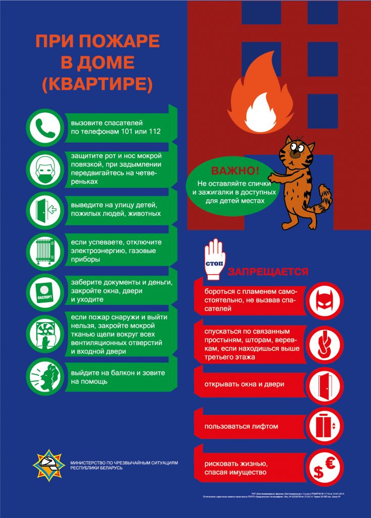 при пожаре в доме квартире